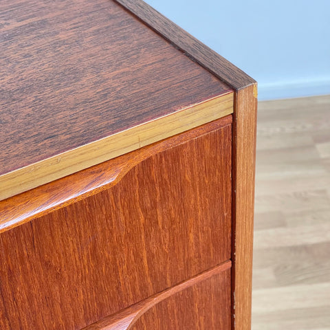 Chest of drawers, teak, Denmark 1950s-60s.