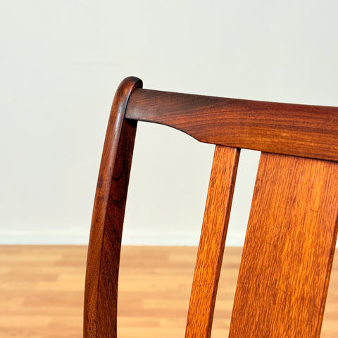 Danish set of 4 dining chairs in walnut & teak