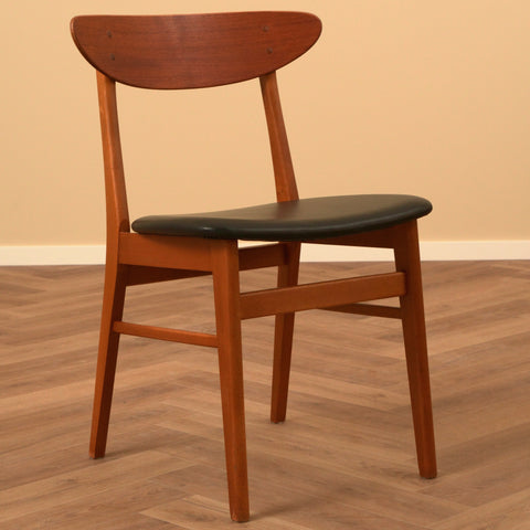 Danish dining chairs in teak & beech by Farstrup, model '210'