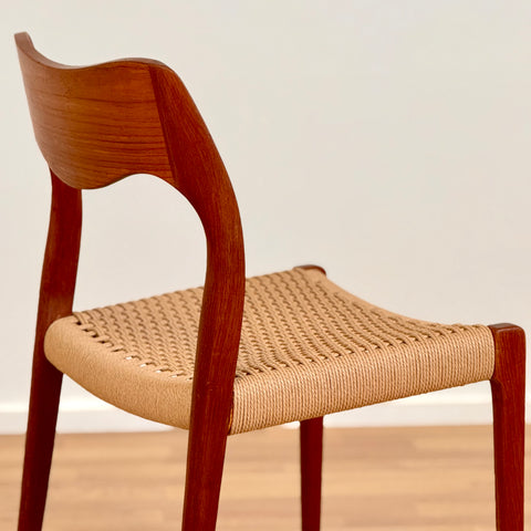 Single chair with papercord, by N.O Moller