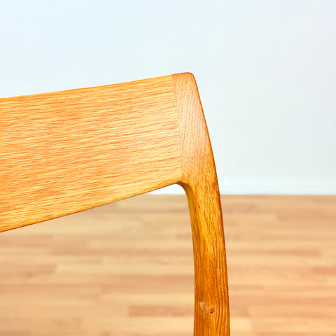 Swedish dining chairs in oak by Yngve Ekström for Troeds, model "Kontiki"