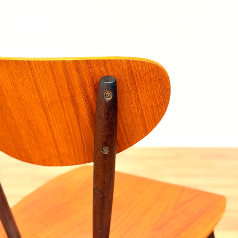 Swedish set of 4 dining chairs in teak by Bröderna Wigells Stolfabrik