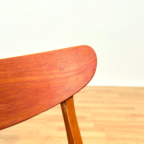 Danish dining chairs in teak & beech by Farstrup