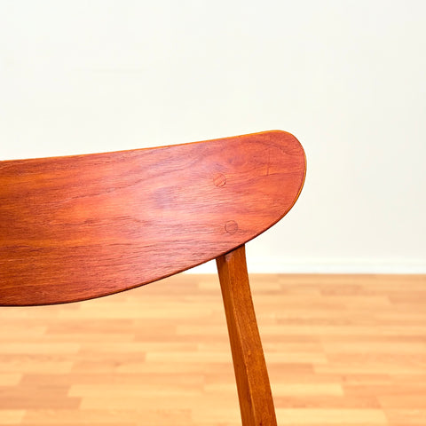 Danish dining chairs in teak & beech by Farstrup