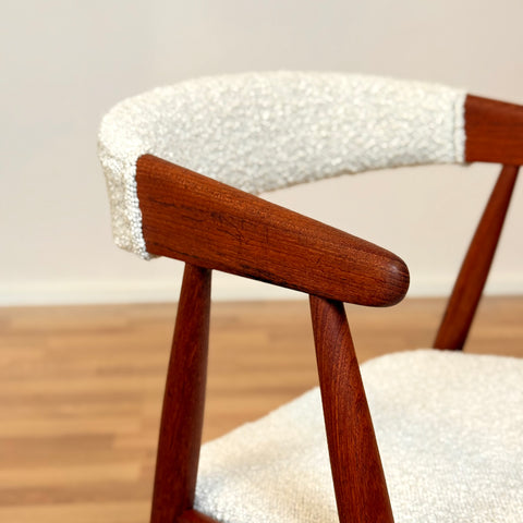 Set of 4 chairs in teak, by Ejner Larsen & Aksel Bender Madsen, 1950s-60s, Denmark