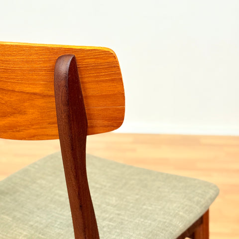 Reserved Danish dining chairs in teak & walnut