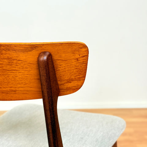 Danish set of 6 dining chairs in teak by Schiønning & Elgaard