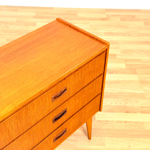 Swedish chest of drawers in teak & beech