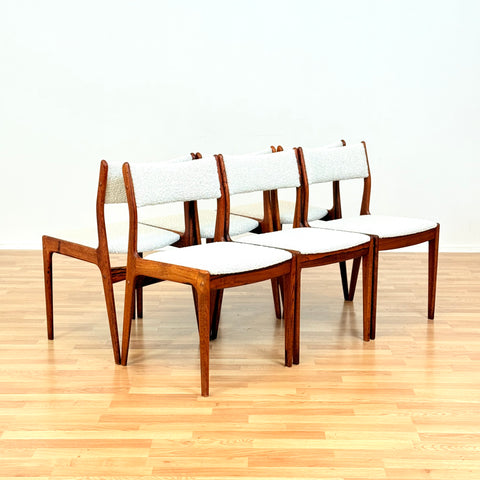 Danish set of 6 dining chairs in teak by Uldum Møbelfabrik