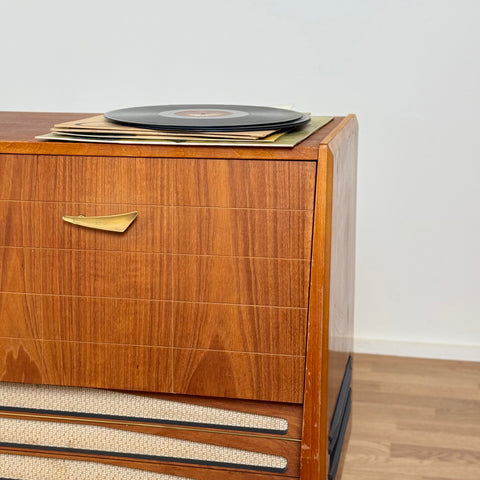 Stereo cabinet in teak, 1960s.