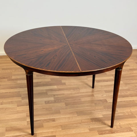 Round dining table in Santos Rosewood, Svante Skogh, Sweden