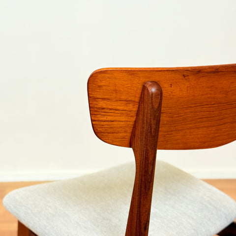 Danish set of 6 dining chairs in teak by Schiønning & Elgaard