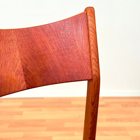 Swedish set of 6 dining chairs "Ole" in teak & oak by IKEA