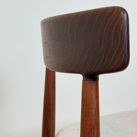 Solid teak chairs, Henning Kjaernulf & Bruno Hansen