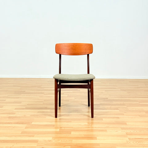 Reserved Danish dining chairs in teak & walnut