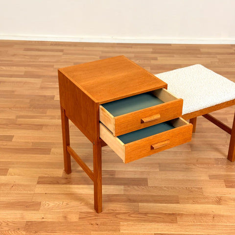 Hall bench in beech, 1950s-60s, Sweden