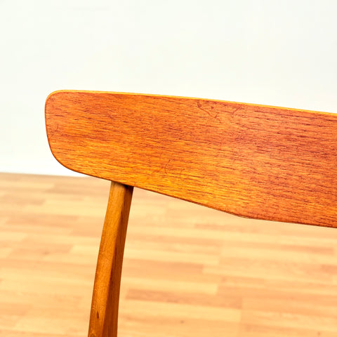 Danish dining chairs in teak & beech by Findahl