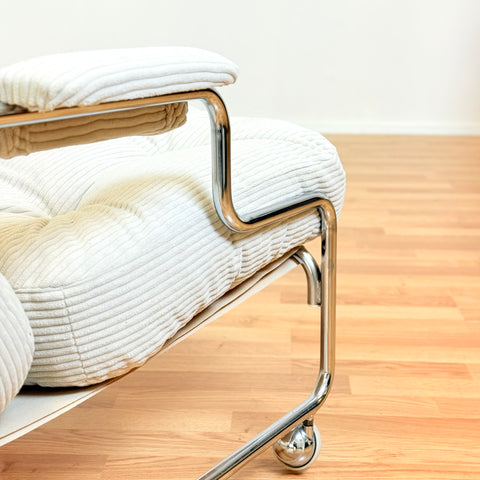 70´s chrome armchairs with wheels