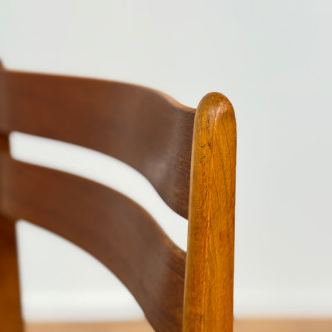 Set of 8 dining chairs in teak & beech, Denmark