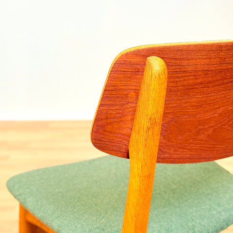 Danish dining chairs in teak & oak by Farstrup