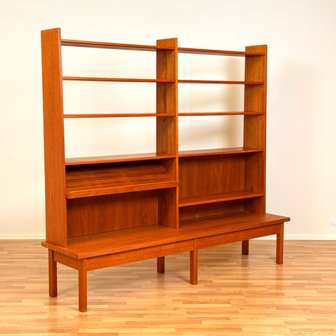 Swedish bookshelf in teak, 1950s-60s