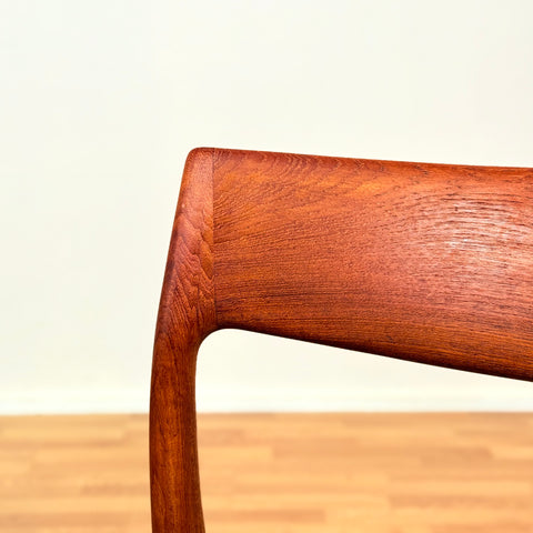 Danish dining chairs in solid teak by Niels Otto Møller, model 77