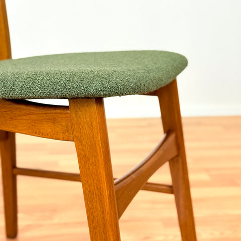 Swedish set of 4 dining chairs in teak and beech by IKEA, "Boel"