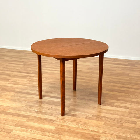 Swedish small round dining table in teak