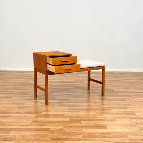 Hall bench in beech, 1950s-60s, Sweden