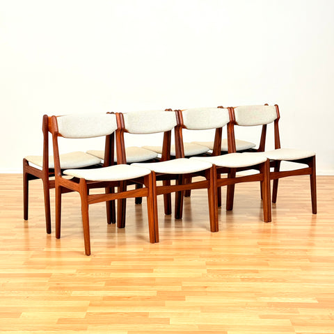 Danish dining chairs in teak by Erik Buch for Findahls Møbelfabrik
