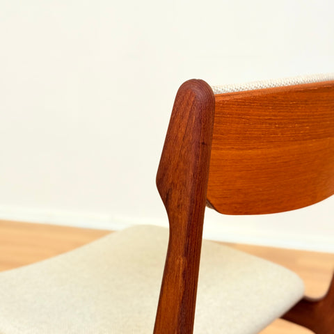 Danish dining chairs in teak by Erik Buch for Findahls Møbelfabrik