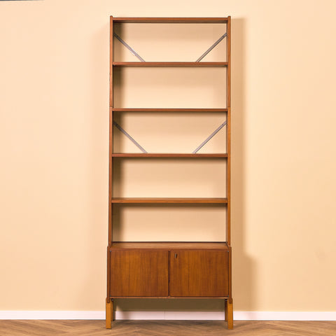 Swedish polyform shelving system in teak
