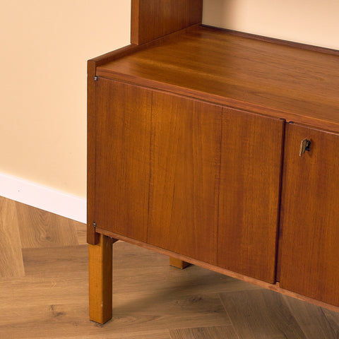 Swedish polyform shelving system in teak