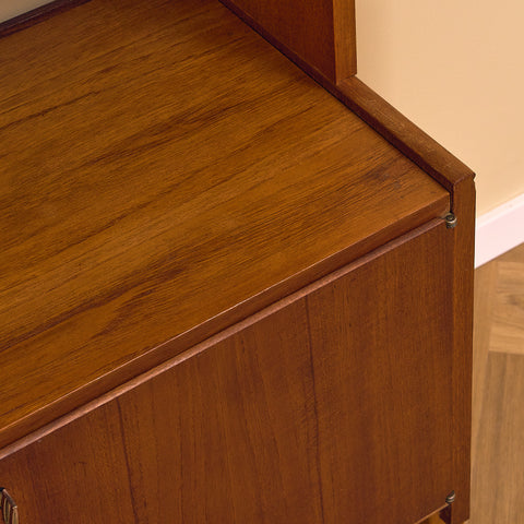 Swedish polyform shelving system in teak