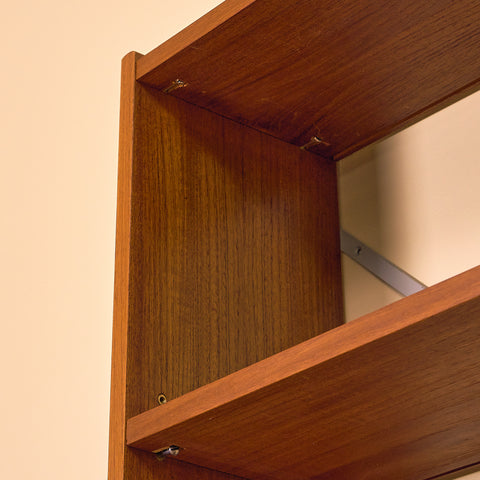 Swedish polyform shelving system in teak