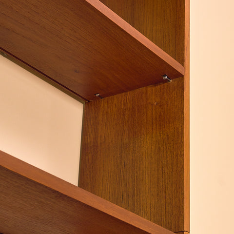 Swedish polyform shelving system in teak