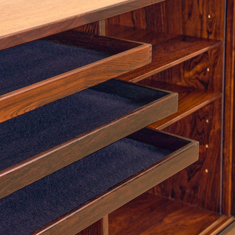 Danish sideboard in Santos rosewood by Severin Hansen for Haslev Möbelsnedkeri
