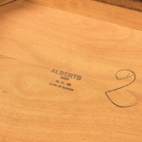 Swedish side table in Santos rosewood by Alberts, Tibro