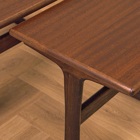 Danish set of nest of tables in mahogany