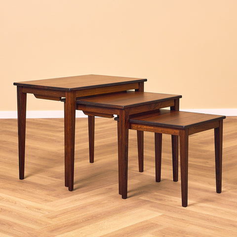 Danish set of nest of tables in Santos rosewood