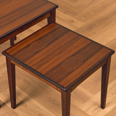 Danish set of nest of tables in Santos rosewood