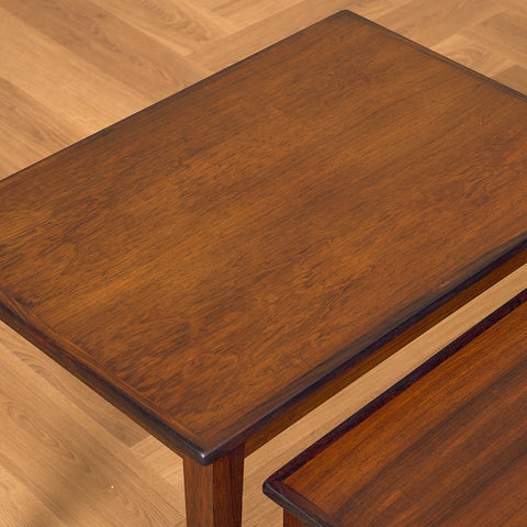 Danish set of nest of tables in Santos rosewood