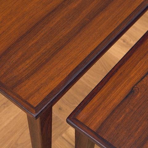 Danish set of nest of tables in Santos rosewood