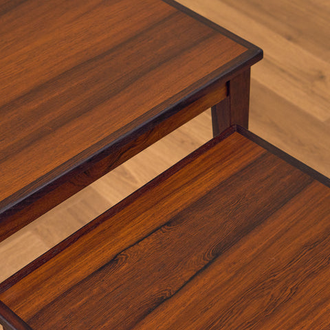 Danish set of nest of tables in Santos rosewood