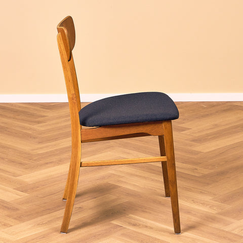 Danish dining chairs in teak & oak by Farstrup