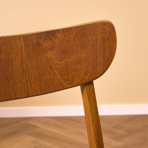 Danish dining chairs in teak & oak by Farstrup