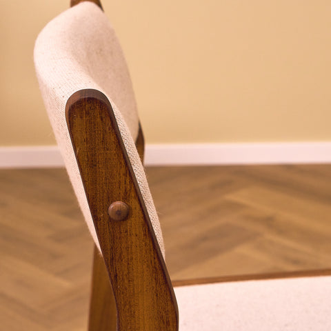 Danish dining chairs in walnut by Farstrup