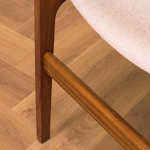 Danish dining chairs in walnut by Farstrup