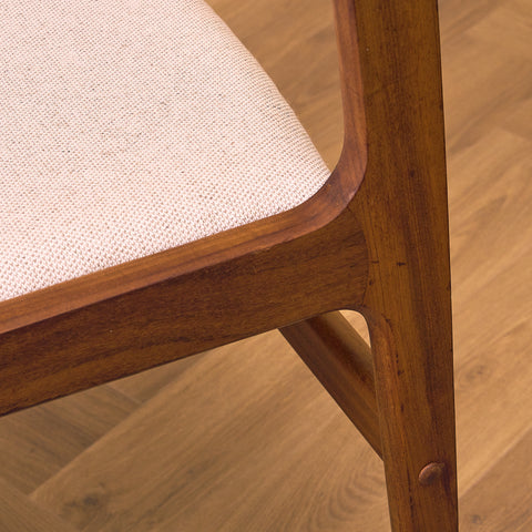 Danish dining chairs in walnut by Farstrup