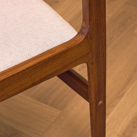 Danish dining chairs in walnut by Farstrup